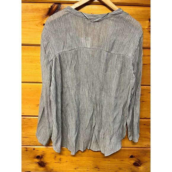 ZARA WRINKLE EFFECT METALIC LONGLINE TOP XS - Picture 9 of 9